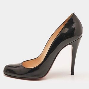 CHRISTIAN LOUBOUTIN Black Patent Calf Pump Heels